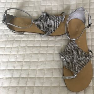 Lola Cruz Sliver Mesh Sandals